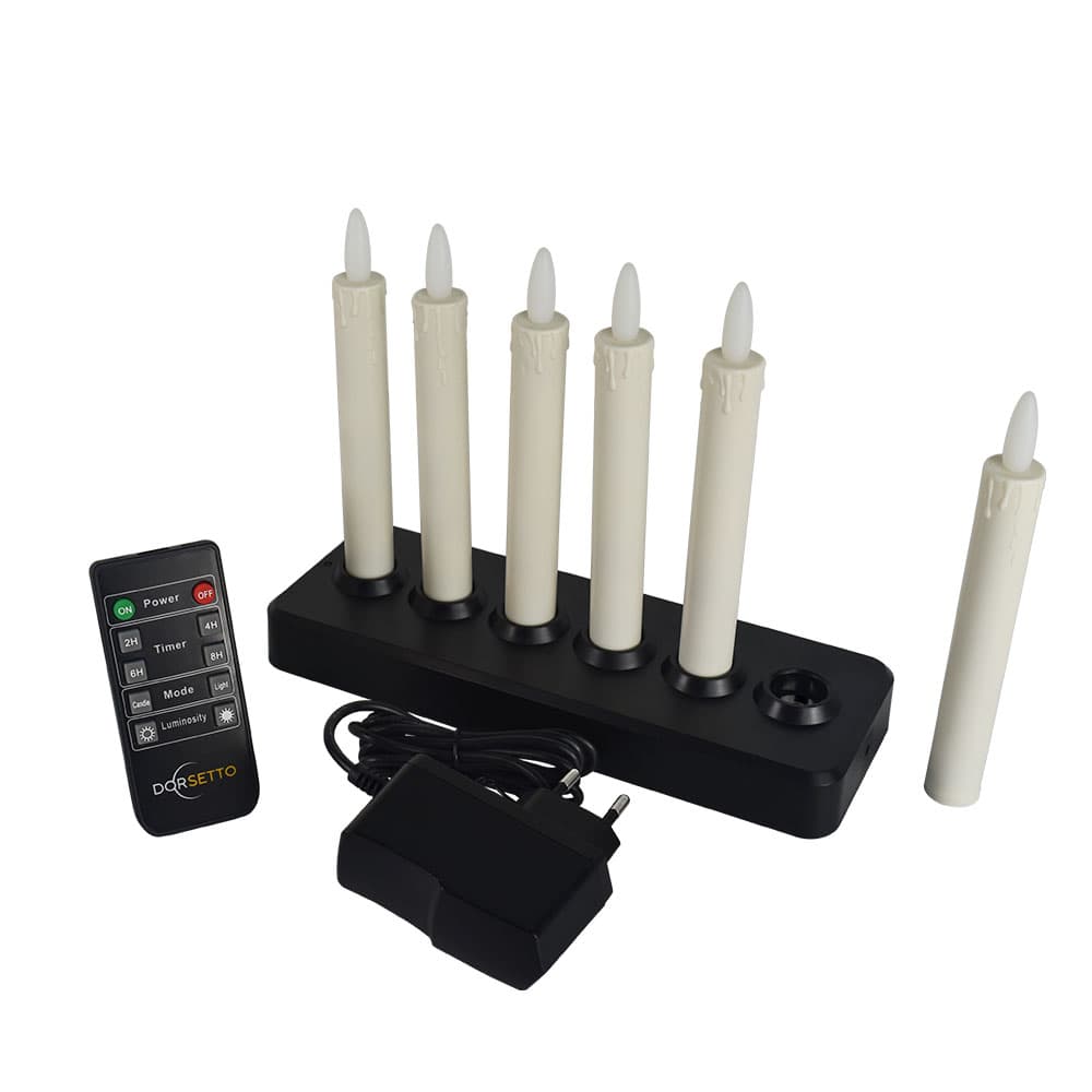 LED dinerkaars oplaadbaar 150 mm 58 uur warm wit 6 stuks met afstandsbediening – afbeelding 5
