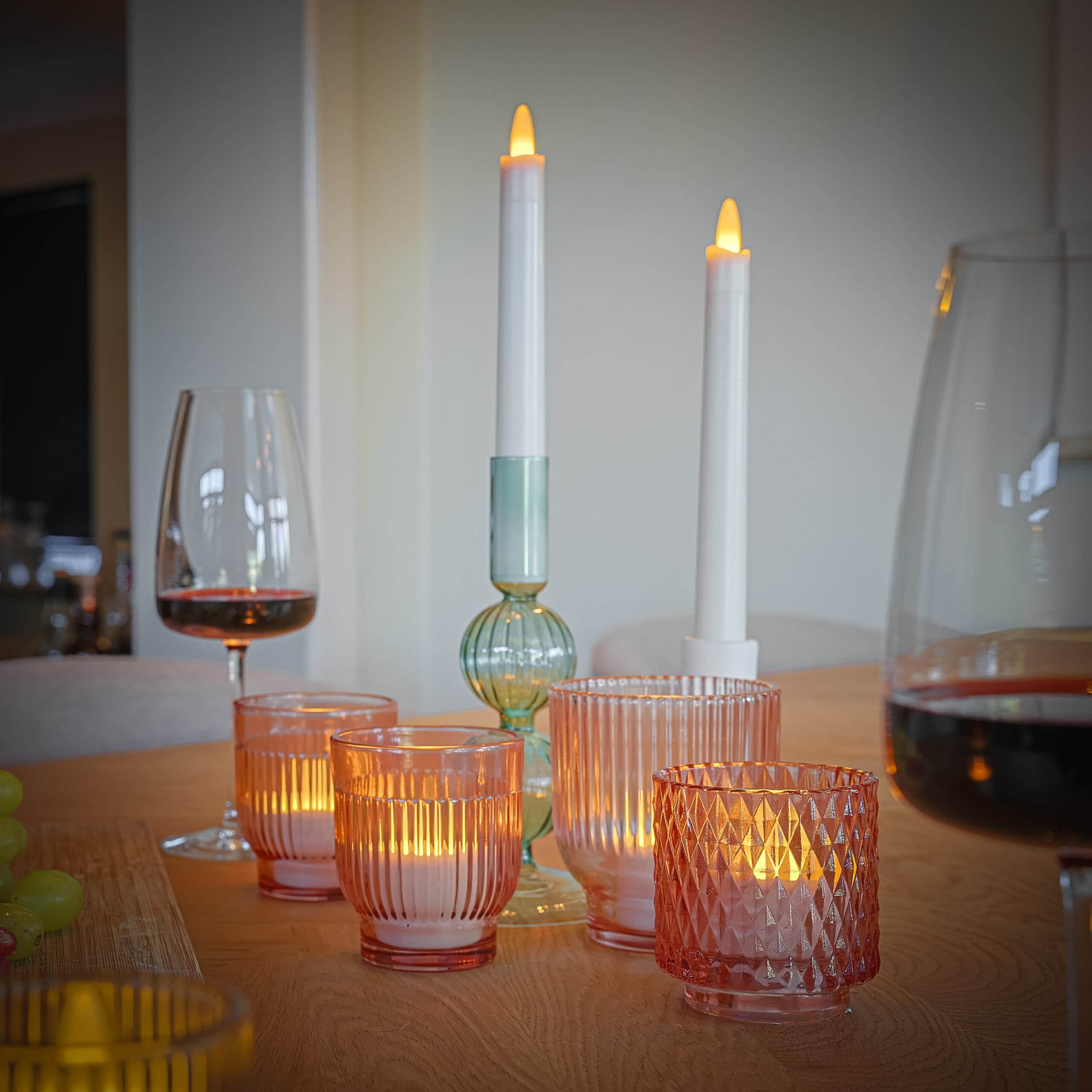 LED dinerkaars 270mm oplaadbaar 130 uur warm wit 6 stuks met afstandsbediening – afbeelding 6