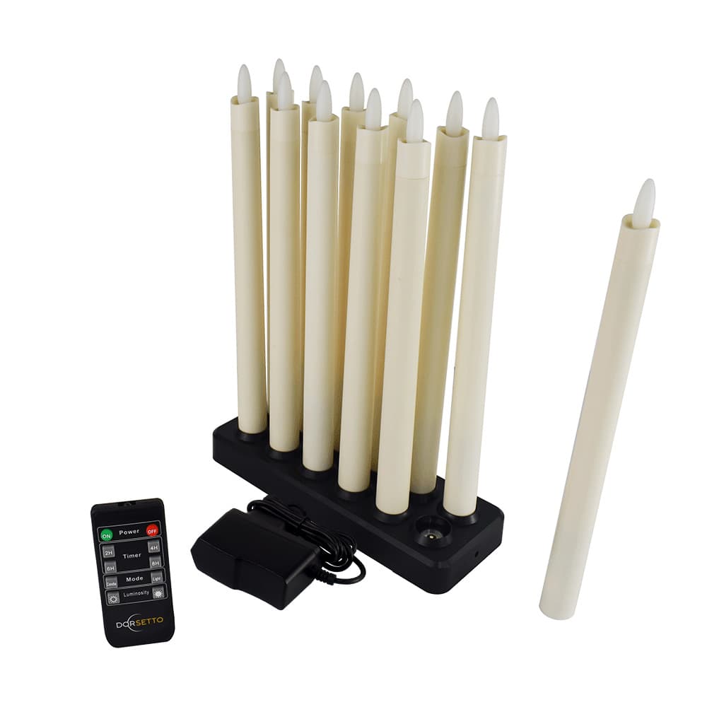 Oplaadbare LED dinerkaars 270mm 130 uur warm wit 12 stuks met afstandsbediening – afbeelding 12