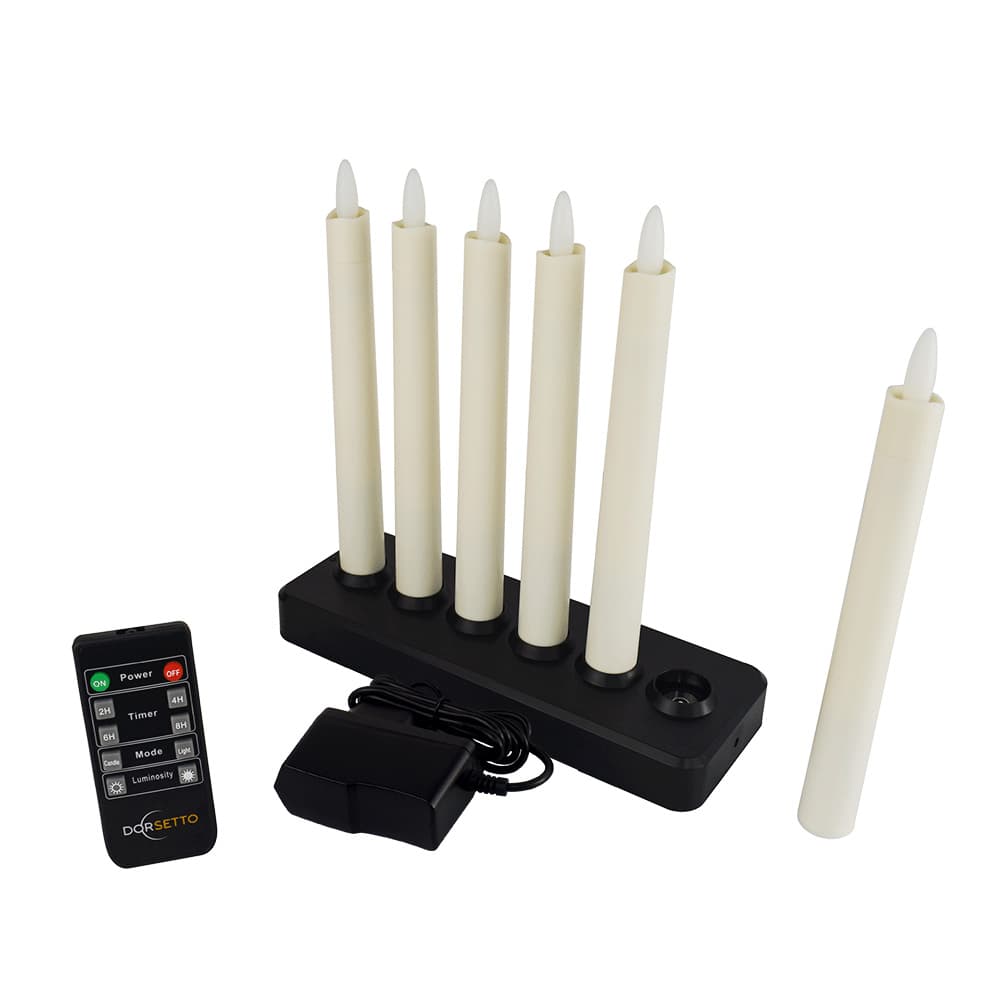 Oplaadbare LED dinerkaarsen 197mm 130 uur warm wit 6 stuks met afstandsbediening – afbeelding 11