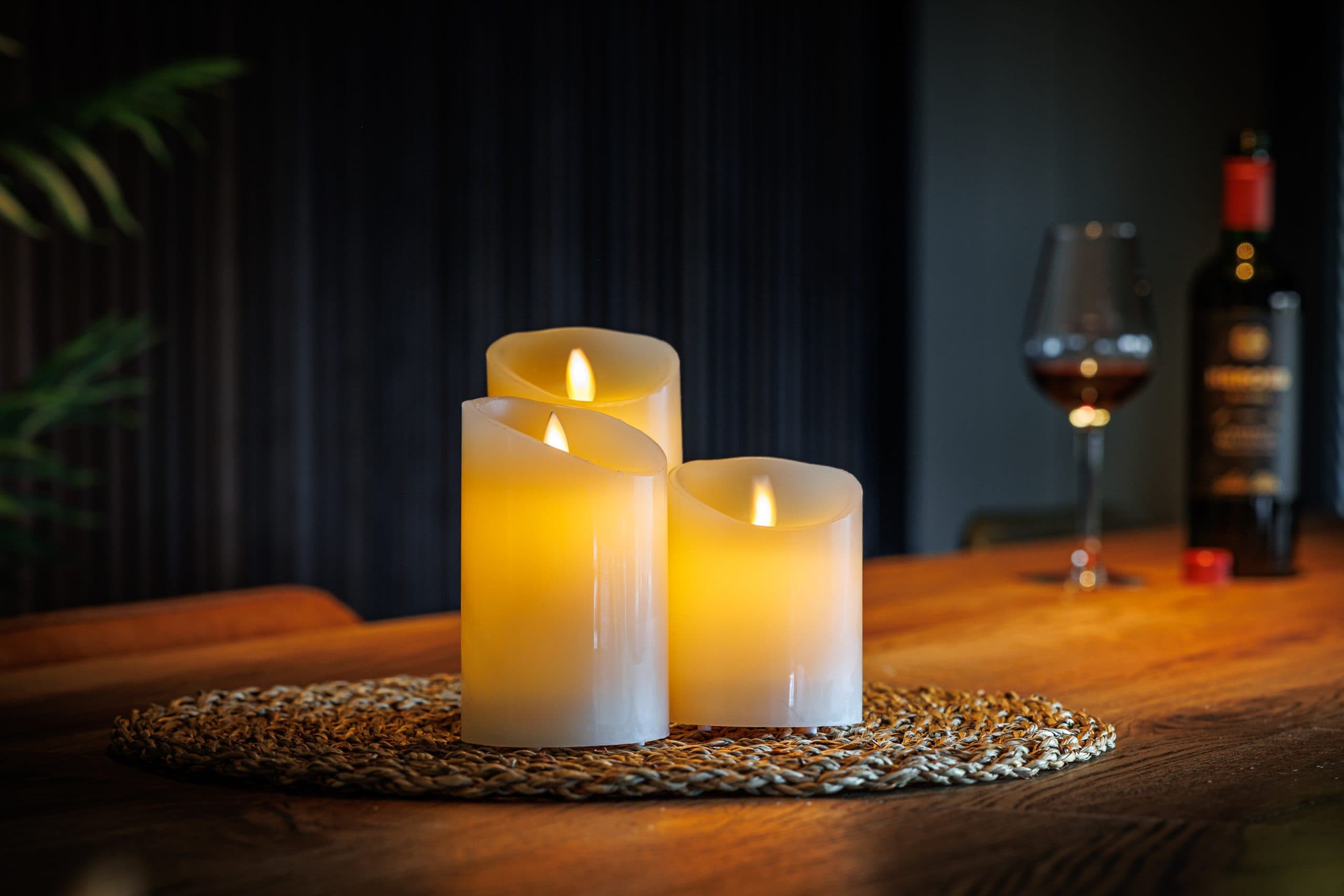 LED wax kaarsen set 3 kaarsen  DORSETTO – afbeelding 2