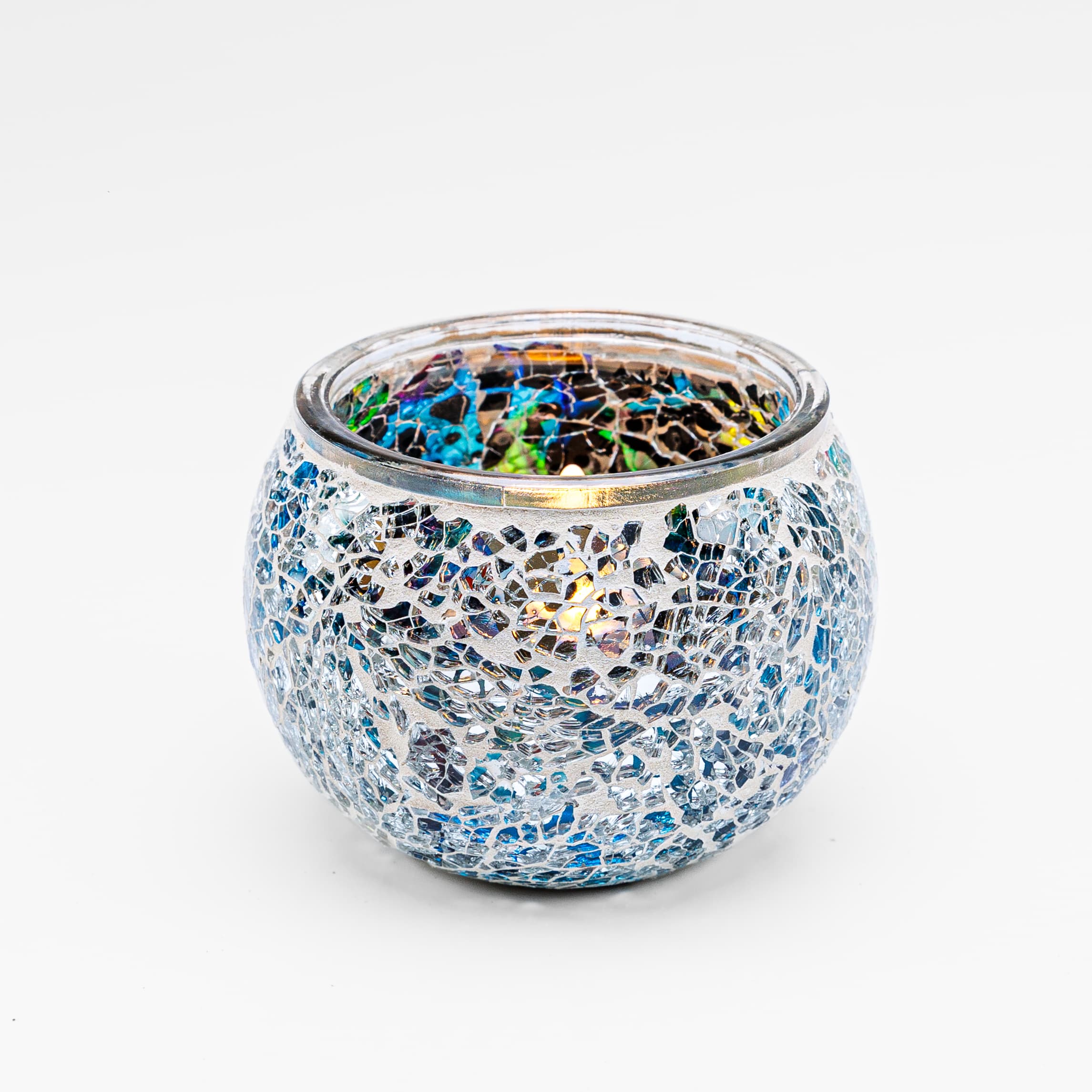 Waxinelichthouder 9 CM Dorsetto mozaïek multicolor – afbeelding 2