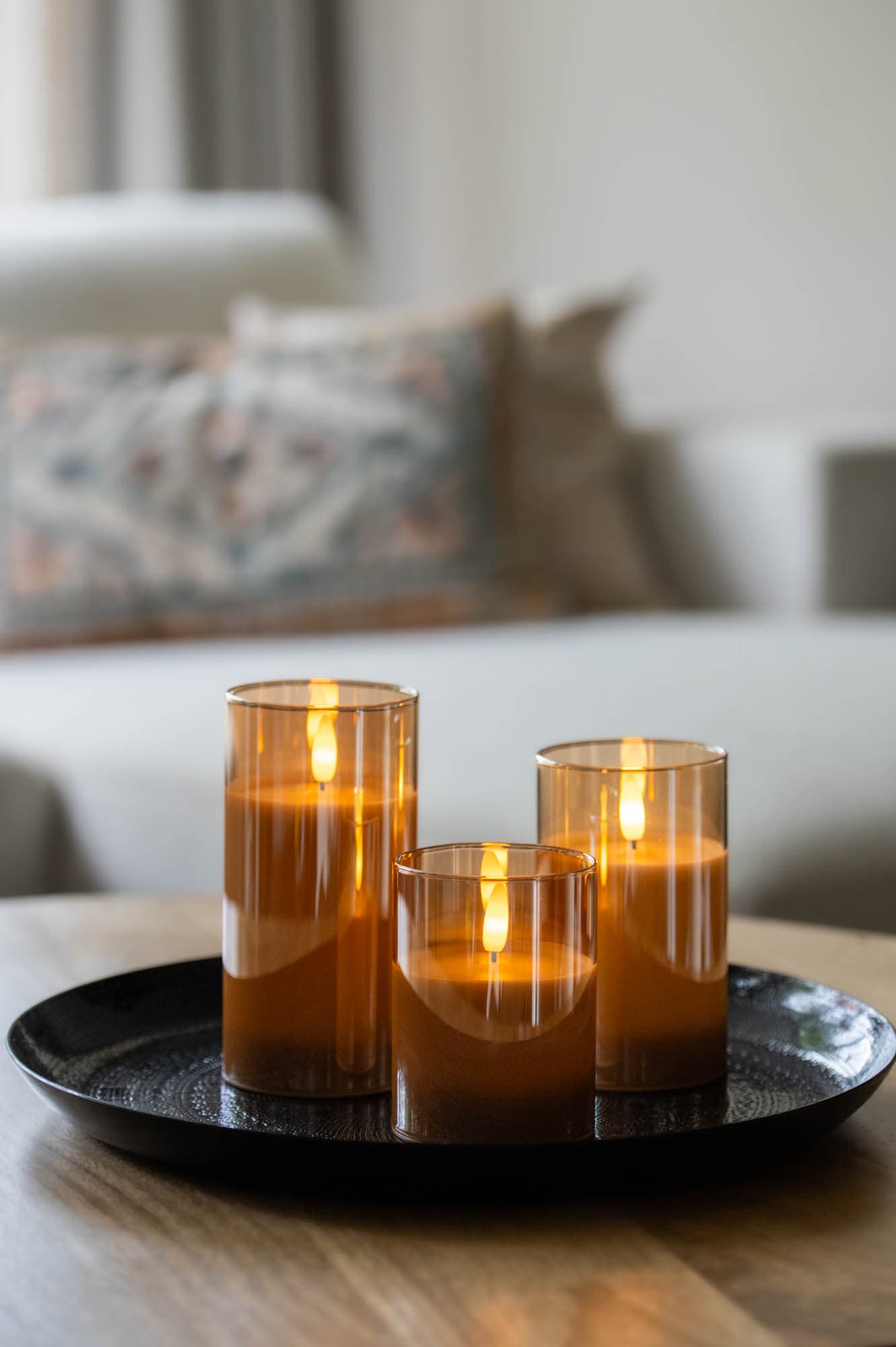 DORSETTO oplaadbare led kaarsen set - brandtijd 105 uur - 3 stuks- met afstandsbediening – afbeelding 4