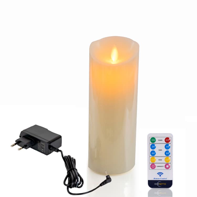 LED wax kaars oplaadbaar DORSETTO D 7,5 X 20 CM