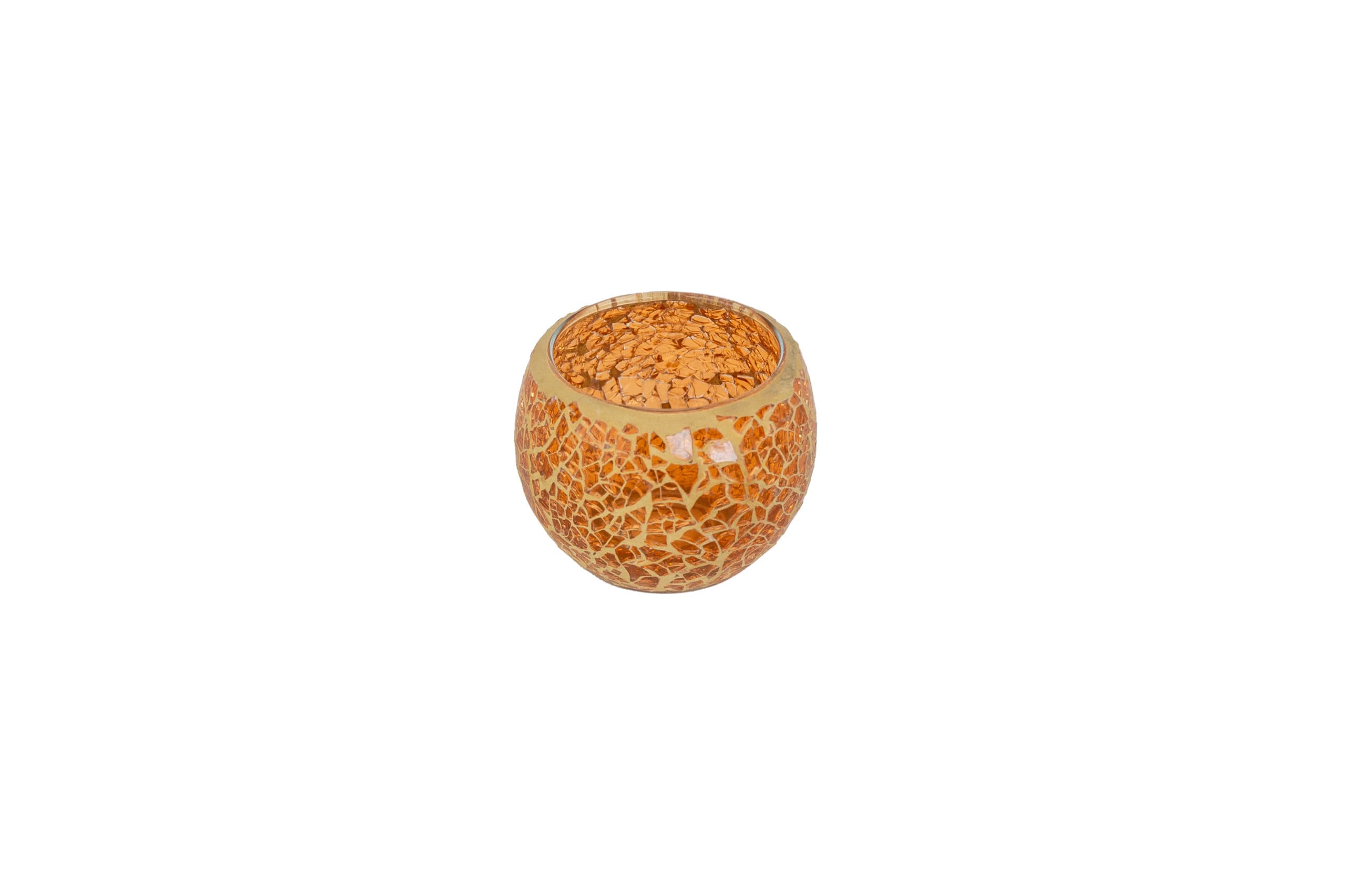 Waxinelichthouder 8,5 CM Dorsetto mozaïek oranje