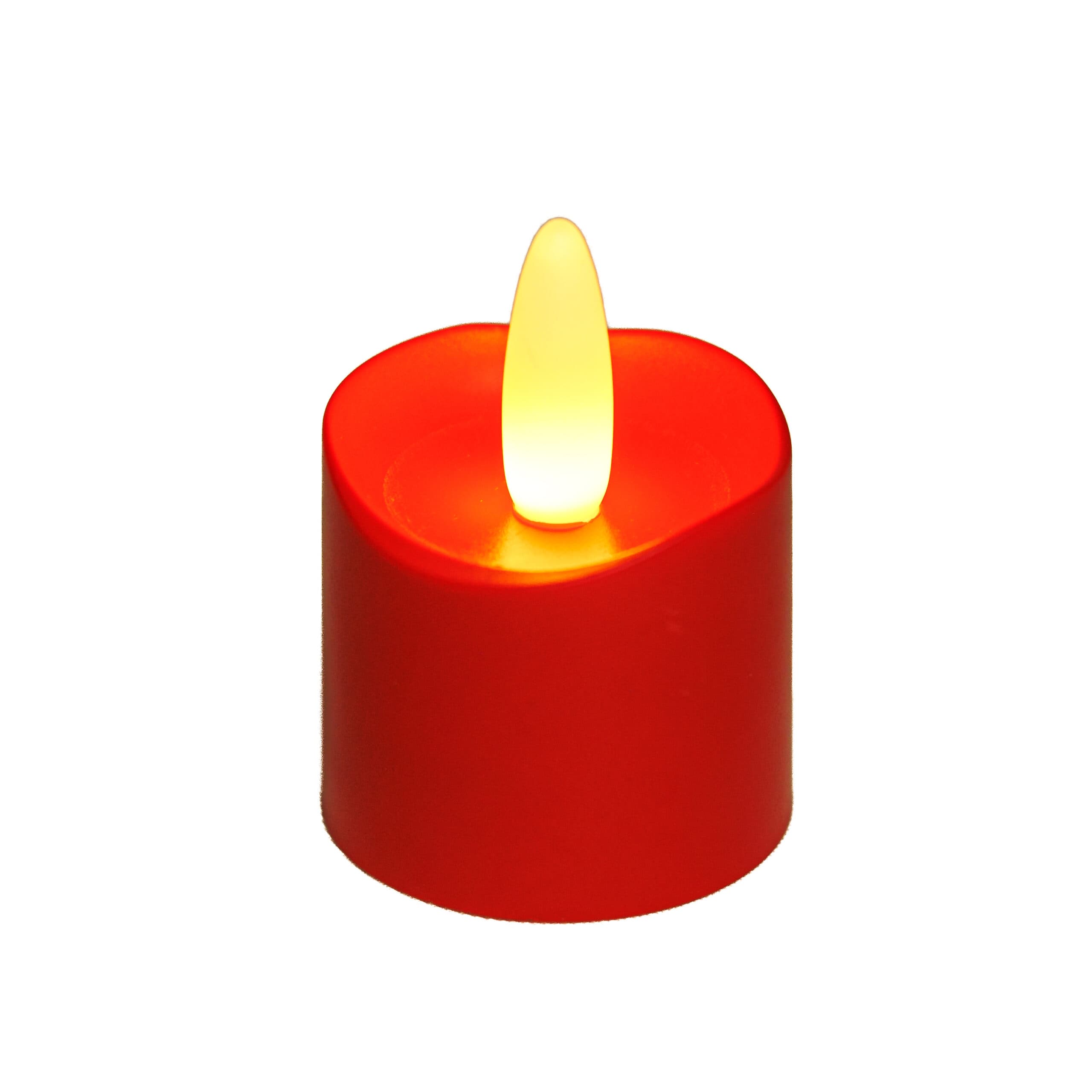 LED theelichtje DORSETTO oplaadbaar 175 uur - rood - waterdicht