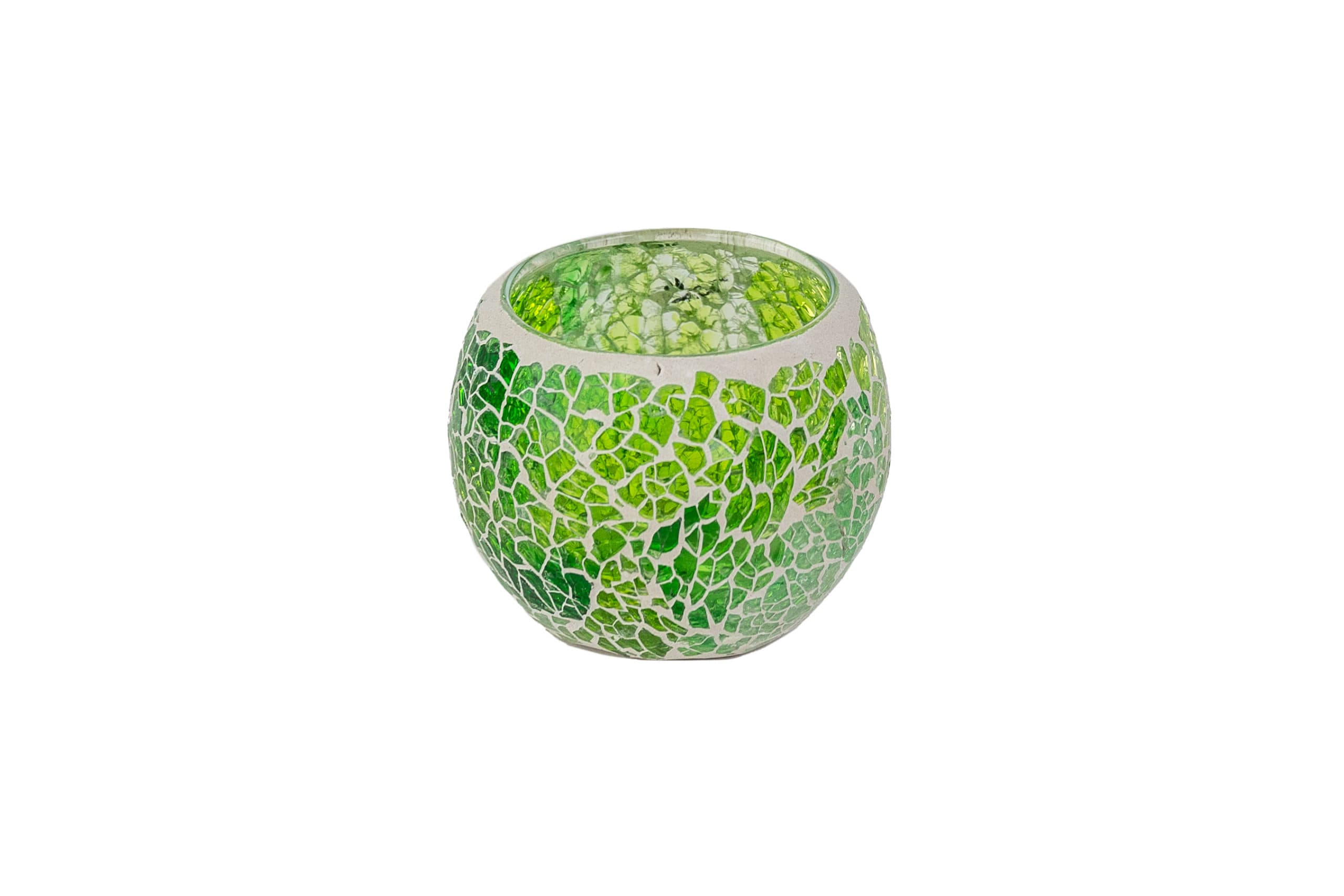 Waxinelichthouder 8,5 CM Dorsetto mozaïek groen